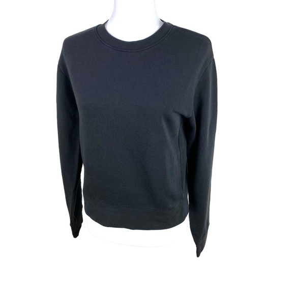 Vince Black Sweatshirt Raglan Pullover Women’s Size S Crop Relaxed Comfy Fit - Picture 3 of 16